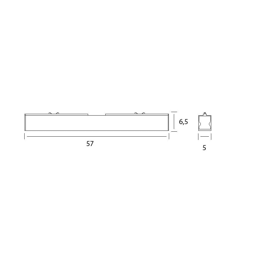 MAXLIGHT C0190 - LED loftlampe LINEAR LED/18W/230V 57 cm sort
