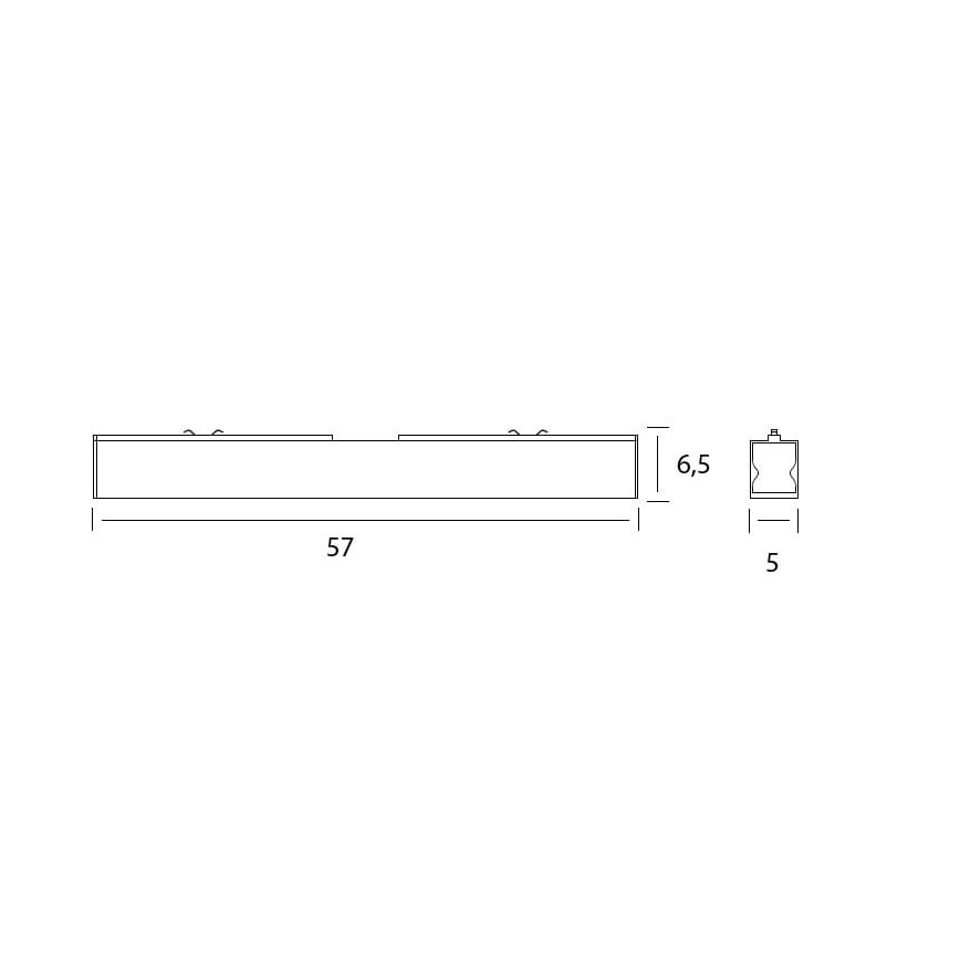 MAXLIGHT C0190D - LED loftlampe dæmpbar LINEAR LED/18W/230V 57 cm sort