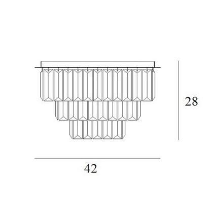 MAXLIGHT C0205 - Loftlampe MONACO 9xG9/40W/230V diameter 42 cm guldfarvet