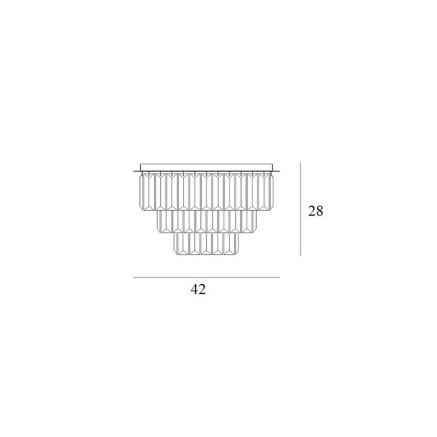 MAXLIGHT C0205 - Loftlampe MONACO 9xG9/40W/230V diameter 42 cm guldfarvet