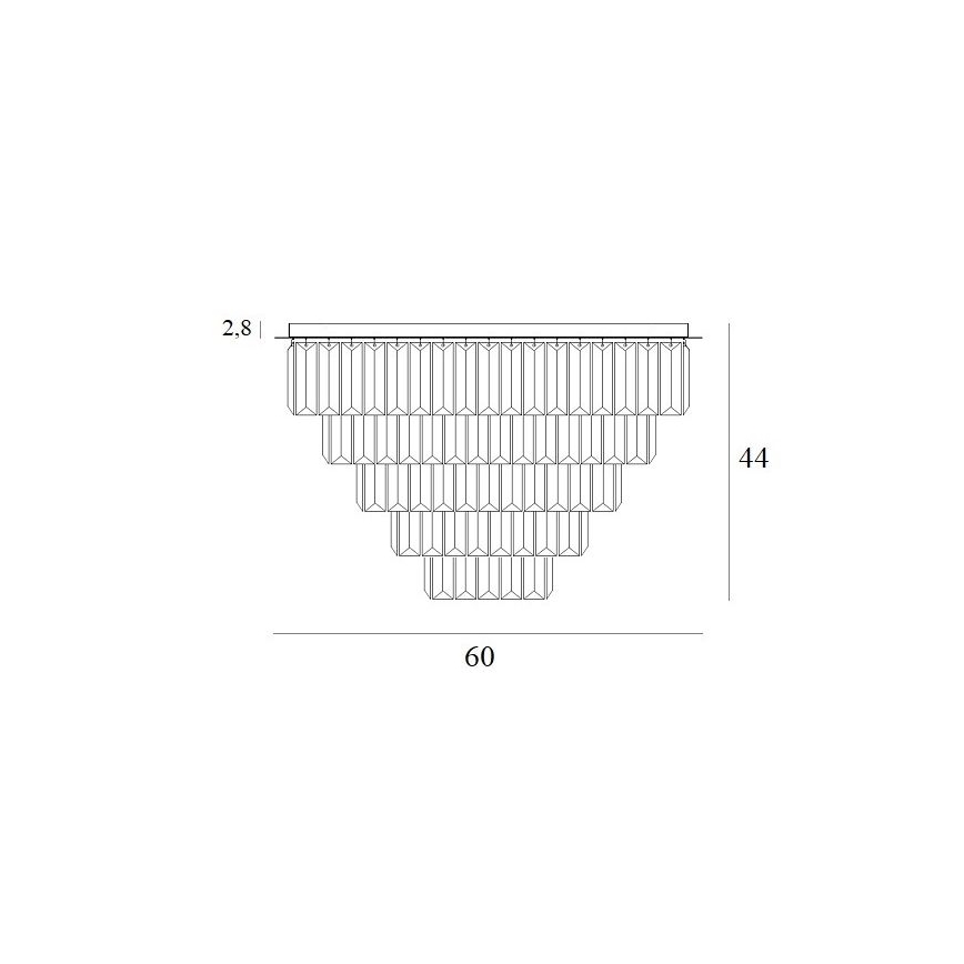 MAXLIGHT C0206 - Loftlampe MONACO 15xG9/40W/230V diameter 60 cm guldfarvet