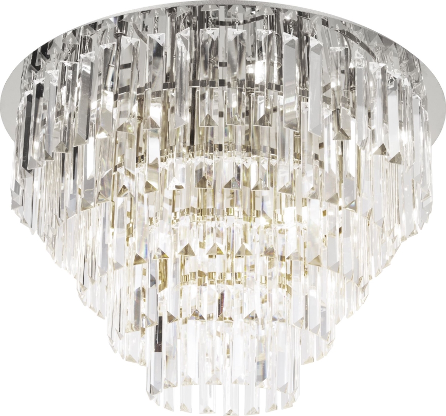 MAXLIGHT C0225 - Loftlampe MONACO 16xG9/40W/230V diameter 80 cm skinnende krom