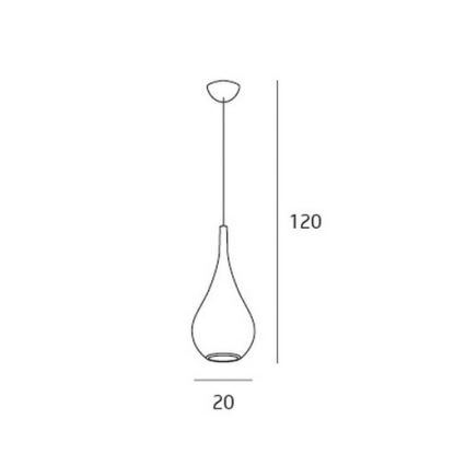 MAXLIGHT P0233 - Pendel DROP 1xE27/40W/230V diameter 20 cm sort