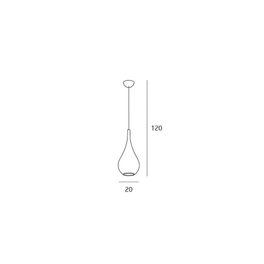MAXLIGHT P0233 - Pendel DROP 1xE27/40W/230V diameter 20 cm sort