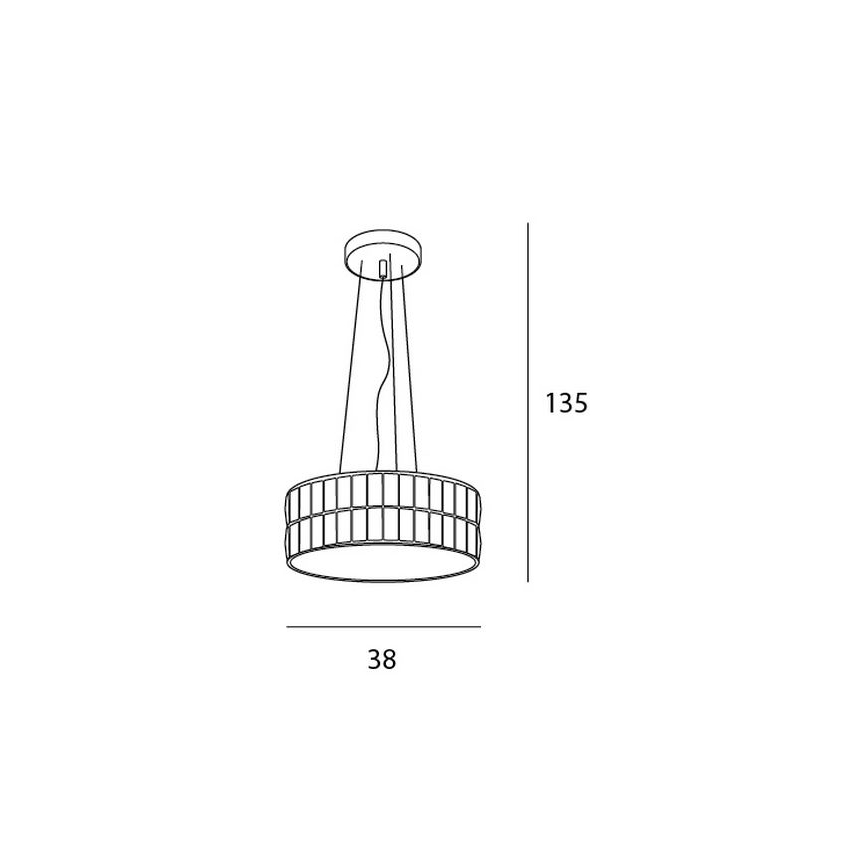MAXLIGHT P0236 - Pendel DIAMANTE 5xG9/42W/230V diameter 38 cm skinnende krom