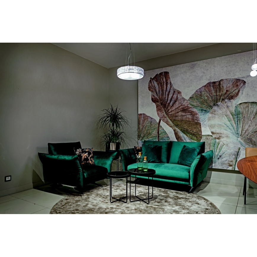 MAXLIGHT P0238 - Pendel DIAMANTE 6xG9/42W/230V diameter 46 cm skinnende krom