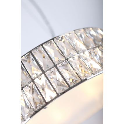 MAXLIGHT P0238 - Pendel DIAMANTE 6xG9/42W/230V diameter 46 cm skinnende krom