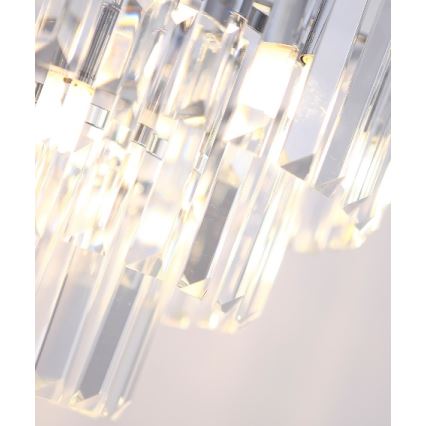 MAXLIGHT P0259 - Pendel MONACO 9xG9/40W/230V diameter 42 cm skinnende krom