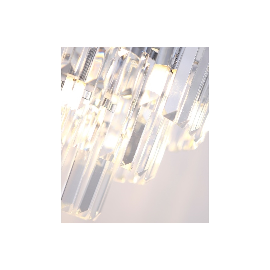 MAXLIGHT P0259 - Pendel MONACO 9xG9/40W/230V diameter 42 cm skinnende krom