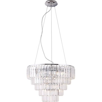 MAXLIGHT P0260 - Pendel MONACO 15xG9/40W/230V diameter 60 cm skinnende krom