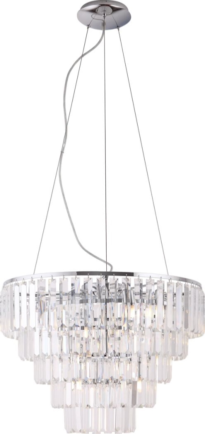 MAXLIGHT P0260 - Pendel MONACO 15xG9/40W/230V diameter 60 cm skinnende krom