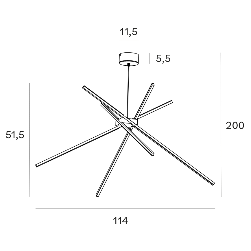 MAXLIGHT P0270 - LED pendel EDDERKOP LED/33W/230V hvid