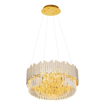 MAXLIGHT P0368 - Pendel TREND 8xE14/40W/230V diameter 45 cm guldfarvet