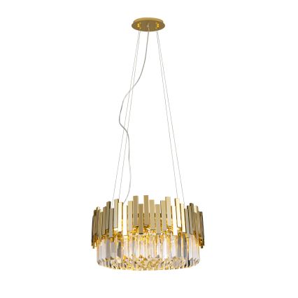 MAXLIGHT P0368 - Pendel TREND 8xE14/40W/230V diameter 45 cm guldfarvet