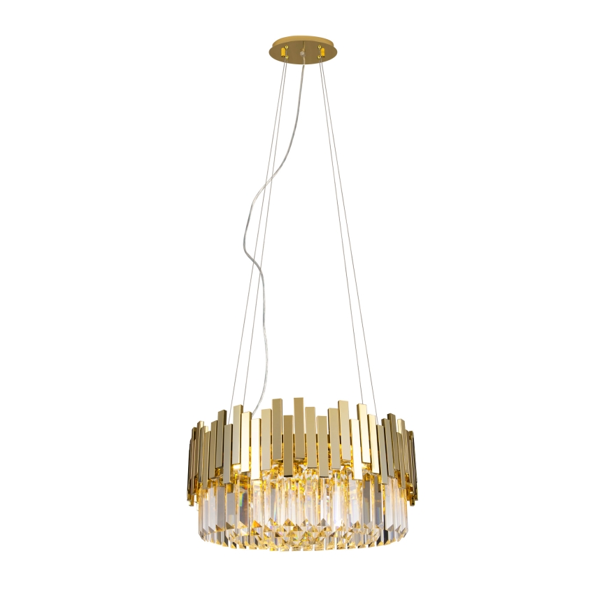 MAXLIGHT P0368 - Pendel TREND 8xE14/40W/230V diameter 45 cm guldfarvet