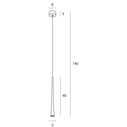MAXLIGHT P0372 - LED pendel KAFFE LED/7W/230V diameter 3 cm sort