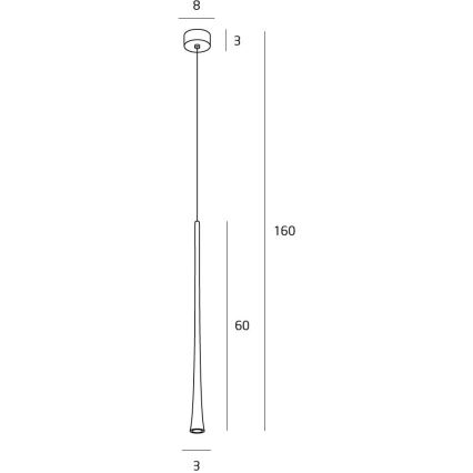MAXLIGHT P0373 - LED pendel KAFFE LED/7W/230V diameter 3 cm sort