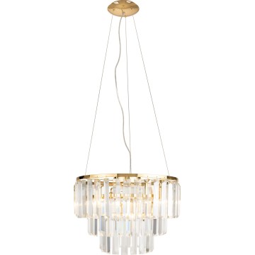 MAXLIGHT P0423 - Pendel MONACO 9xG9/40W/230V diameter 42 cm guldfarvet