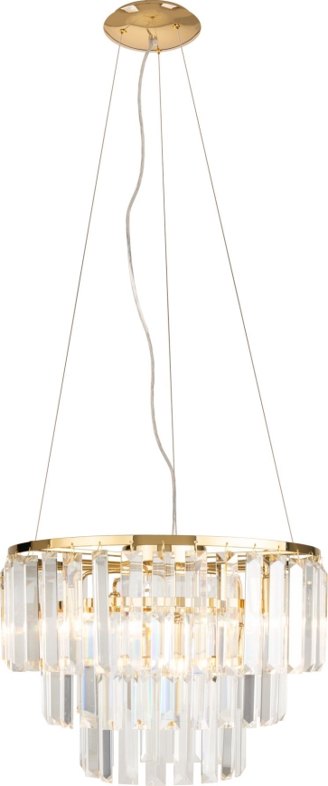 MAXLIGHT P0423 - Pendel MONACO 9xG9/40W/230V diameter 42 cm guldfarvet