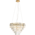 MAXLIGHT P0424 - Pendel MONACO 15xG9/40W/230V diameter 60 cm guldfarvet