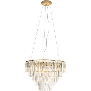 MAXLIGHT P0424 - Pendel MONACO 15xG9/40W/230V diameter 60 cm guldfarvet