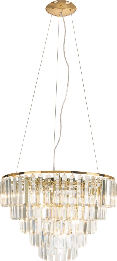 MAXLIGHT P0424 - Pendel MONACO 15xG9/40W/230V diameter 60 cm guldfarvet