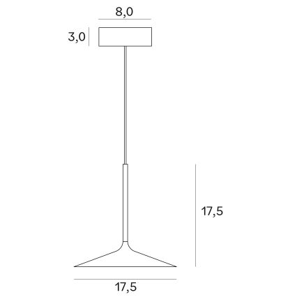 MAXLIGHT P0456 - LED pendel HANA LED/6W/230V diameter 17,5 cm sort