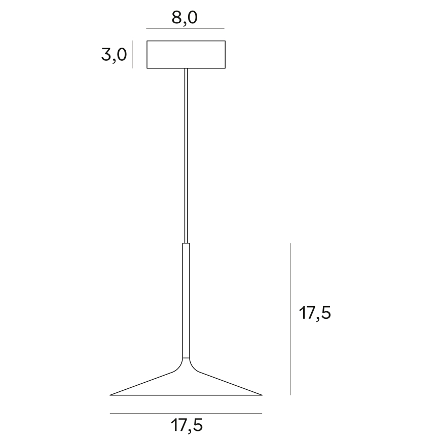 MAXLIGHT P0456 - LED pendel HANA LED/6W/230V diameter 17,5 cm sort