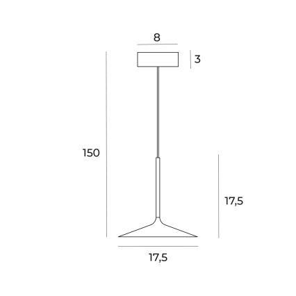 MAXLIGHT P0460 - LED pendel HANA LED/6W/230V diameter 17,5 cm guldfarvet