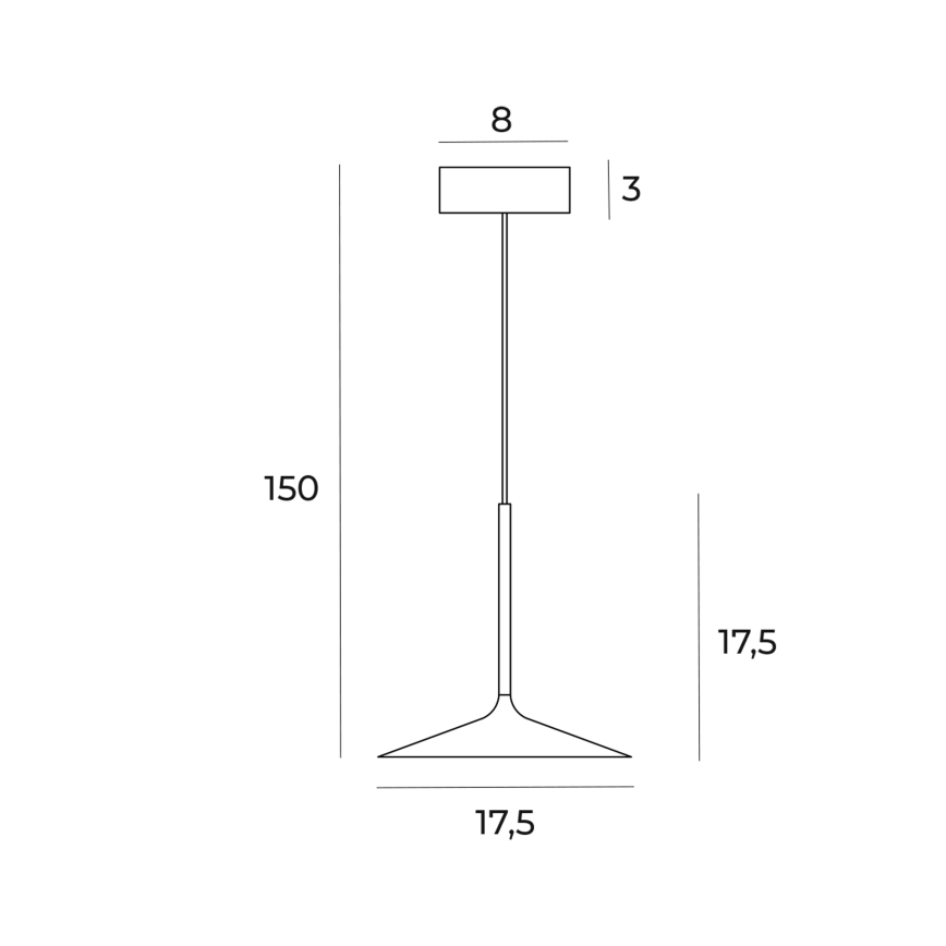 MAXLIGHT P0460 - LED pendel HANA LED/6W/230V diameter 17,5 cm guldfarvet