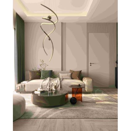 MAXLIGHT P0482D - LED pendel dæmpbar RITZ LED/100W/230V diameter 60 cm CRI 90 skinnende krom