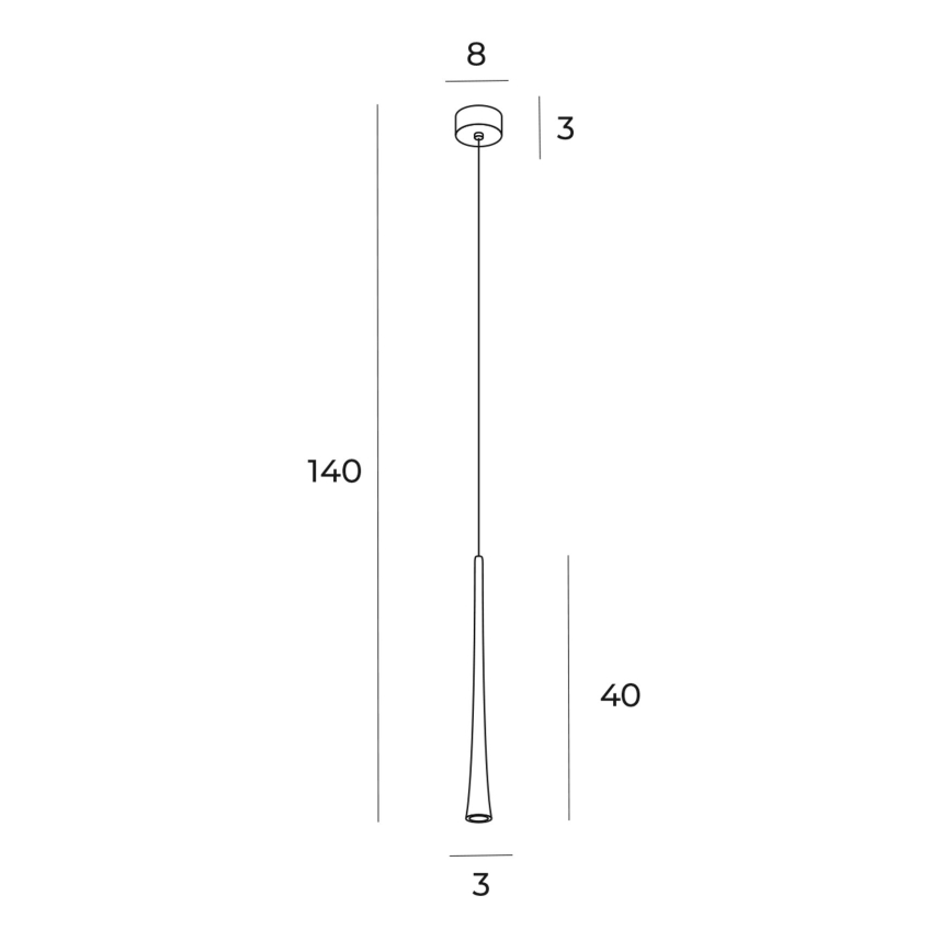 MAXLIGHT P0484 - LED pendel KAFFE LED/7W/230V diameter 3 cm guldfarvet