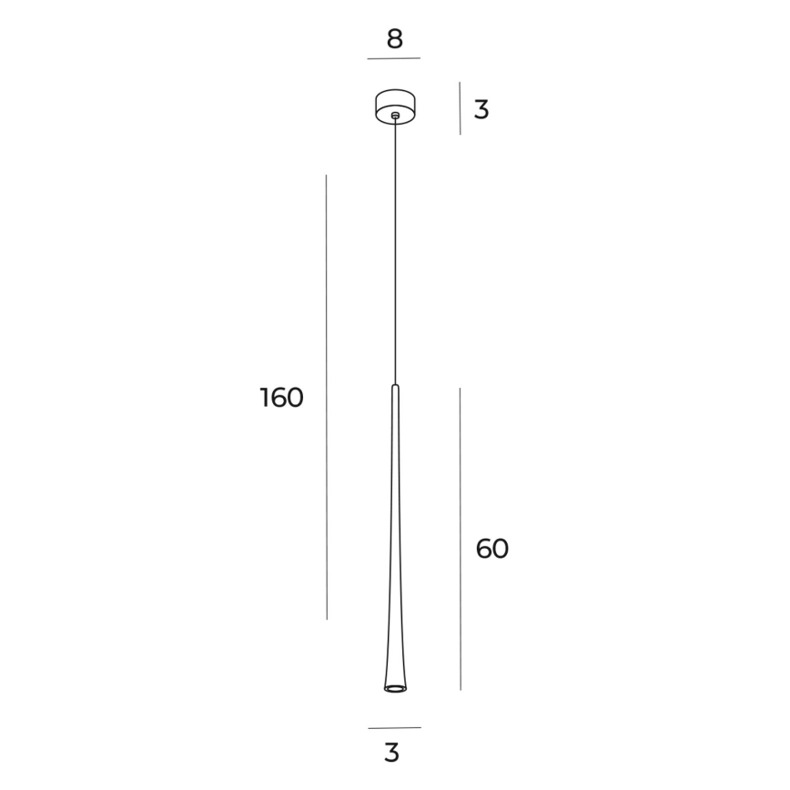 MAXLIGHT P0485 - LED pendel KAFFE LED/7W/230V diameter 3 cm guldfarvet