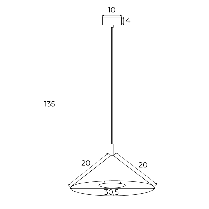 MAXLIGHT P0505 - LED pendel VULCANO LED/5W/230V diameter 30,5 cm hvid