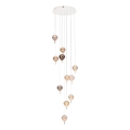 MAXLIGHT P0526D - LED pendel dæmpbar PALLONCINI 11xLED/6W/230V diameter 45 cm transparent/beige/røget