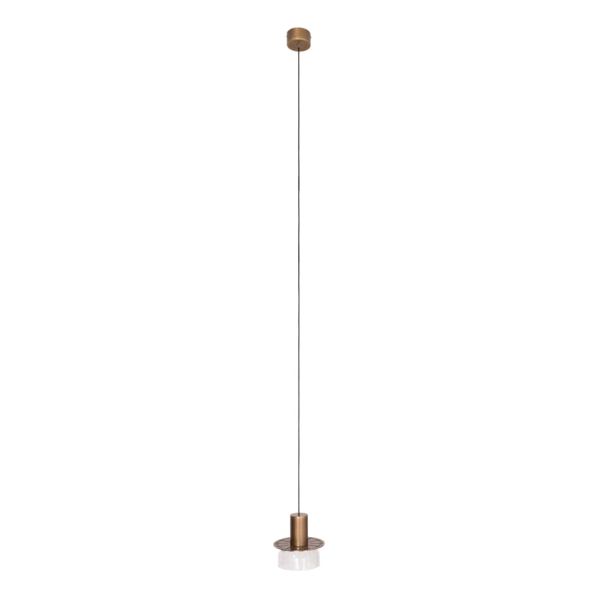 MAXLIGHT P0530 - LED pendel SIGNATURE LED/8W/230V diameter 15 cm messing/transparent