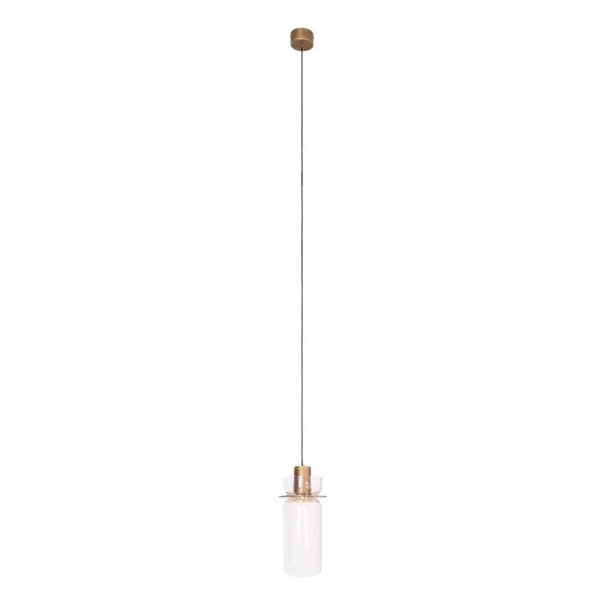 MAXLIGHT P0531 - LED pendel SIGNATURE LED/8W/230V diameter 15 cm messing/transparent