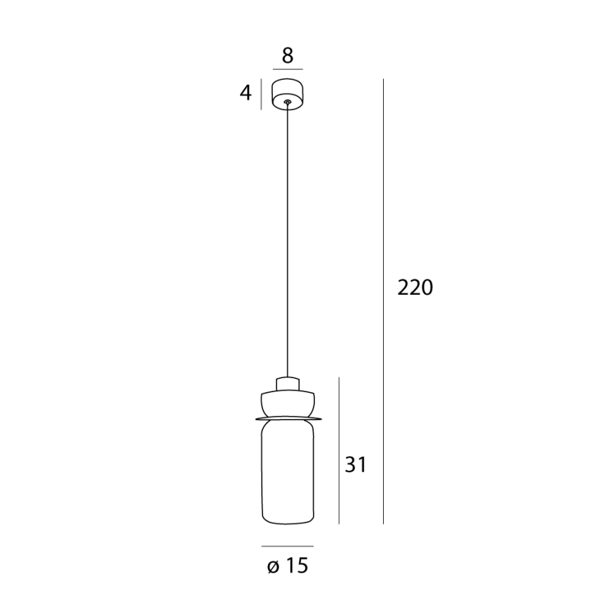 MAXLIGHT P0531 - LED pendel SIGNATURE LED/8W/230V diameter 15 cm messing/transparent