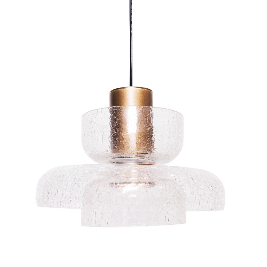 MAXLIGHT P0532 - LED pendel SIGNATURE LED/8W/230V diameter 22 cm messing/transparent