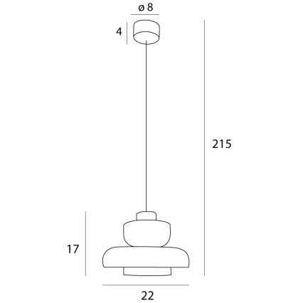 MAXLIGHT P0532 - LED pendel SIGNATURE LED/8W/230V diameter 22 cm messing/transparent