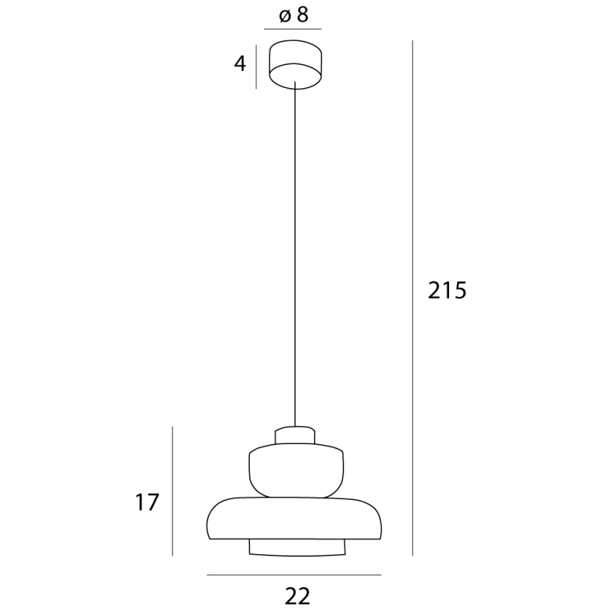 MAXLIGHT P0532 - LED pendel SIGNATURE LED/8W/230V diameter 22 cm messing/transparent