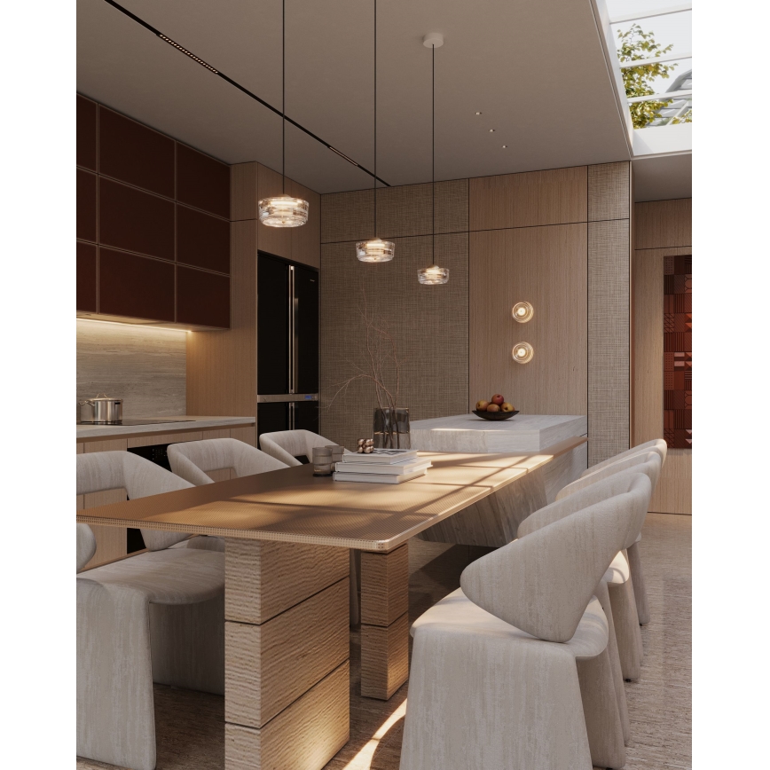 MAXLIGHT P0542 - LED pendel LIPARI LED/6W/230V diameter 16 cm transparent