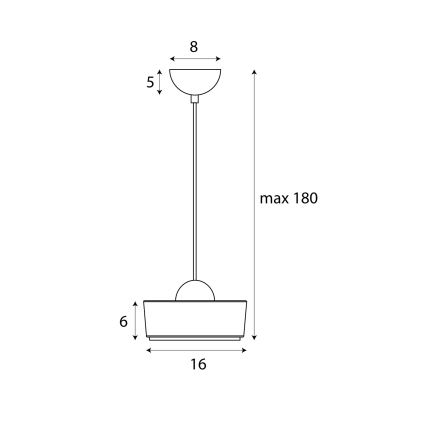 MAXLIGHT P0542 - LED pendel LIPARI LED/6W/230V diameter 16 cm transparent