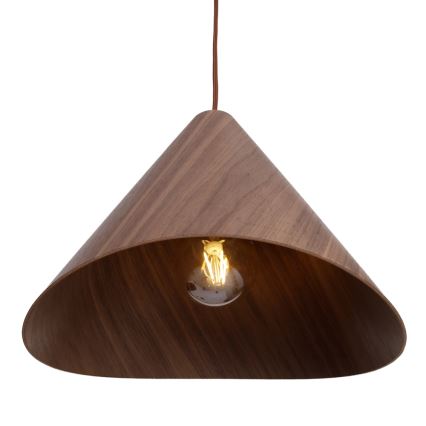 MAXLIGHT P0548 - Pendel SAKURA 1xE27/60W/230V diameter 33,5 cm valnød