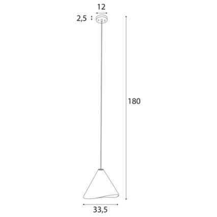 MAXLIGHT P0548 - Pendel SAKURA 1xE27/60W/230V diameter 33,5 cm valnød