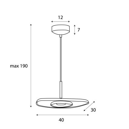 MAXLIGHT P0560 - LED pendel DEUX LED/5W/230V sort