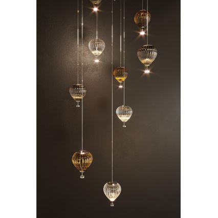 MAXLIGHT P0575 - LED pendel PALLONCINI 2xLED/3W/230V diameter 12 cm beige