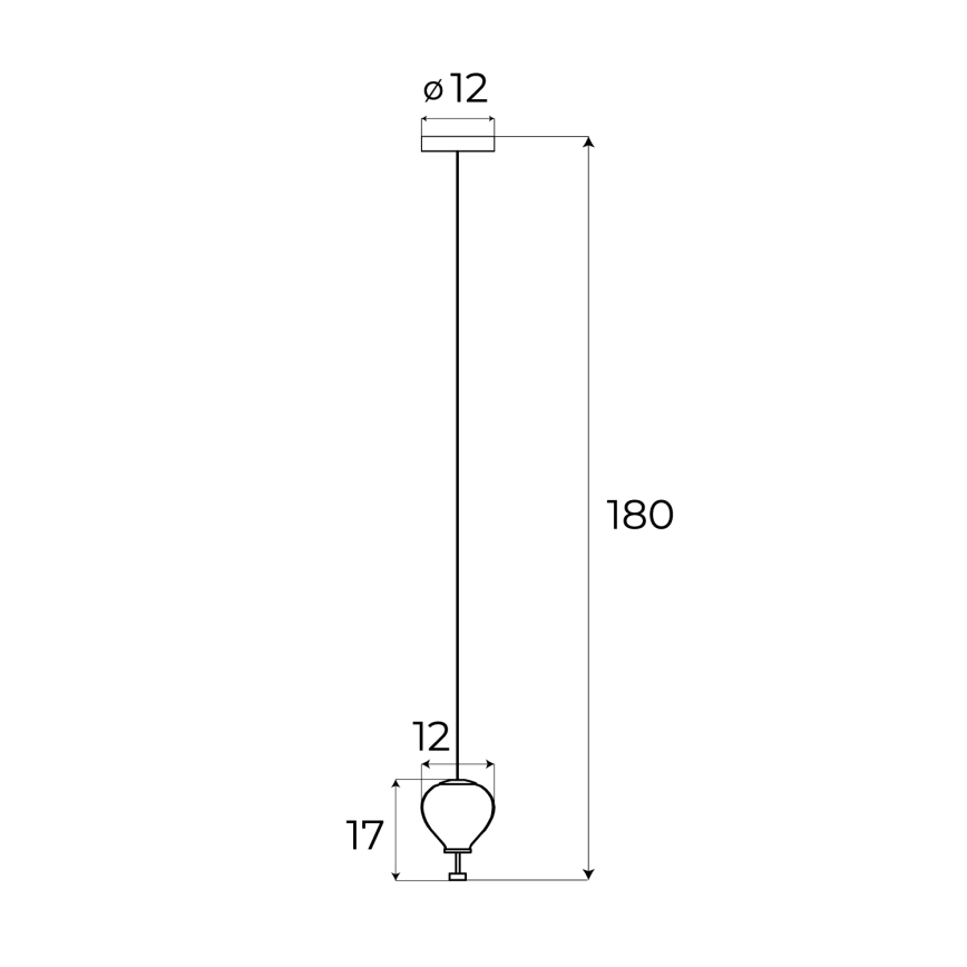 MAXLIGHT P0576 - LED pendel PALLONCINI 2xLED/3W/230V diameter 12 cm røget