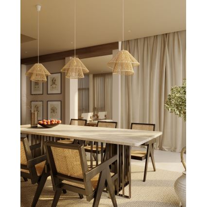 MAXLIGHT P0578 - Pendel AMALFI 1xE27/15W/230V diameter 45 cm beige