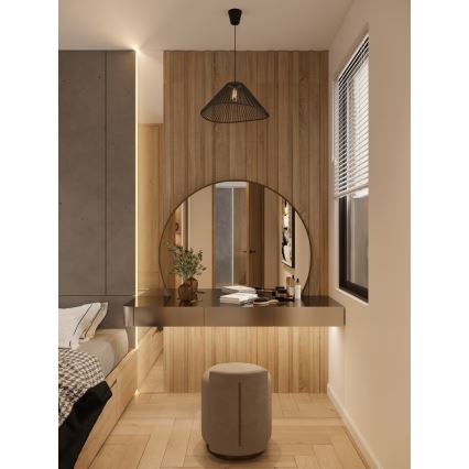 MAXLIGHT P0579 - Pendel AMALFI 1xE27/15W/230V diameter 45 cm sort